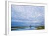 View near Fortified Town during Low Tide, Mont Saint Michel, Lower Normandy, France-Massimo Borchi-Framed Photographic Print