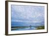 View near Fortified Town during Low Tide, Mont Saint Michel, Lower Normandy, France-Massimo Borchi-Framed Photographic Print