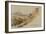 View Near Palermo, 1847 (Pen and Ink with W/C over Pencil on Paper)-Edward Lear-Framed Giclee Print