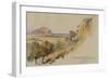 View Near Palermo, 1847 (Pen and Ink with W/C over Pencil on Paper)-Edward Lear-Framed Giclee Print