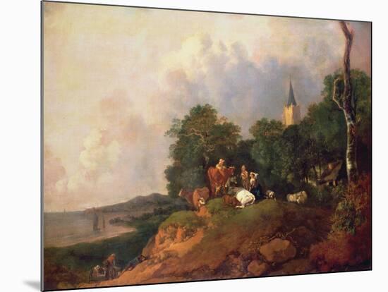 View Near the Coast, C.1750-55-Thomas Gainsborough-Mounted Giclee Print