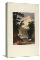 View Near the Schuylkill Falls, Pennsylvania, 1819-21-John Hill-Stretched Canvas