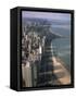 View North Along Shore of Lake Michigan from John Hancock Center, Chicago, Illinois, USA-Jenny Pate-Framed Stretched Canvas