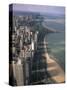 View North Along Shore of Lake Michigan from John Hancock Center, Chicago, Illinois, USA-Jenny Pate-Stretched Canvas