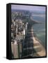 View North Along Shore of Lake Michigan from John Hancock Center, Chicago, Illinois, USA-Jenny Pate-Framed Stretched Canvas