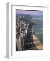 View North Along Shore of Lake Michigan from John Hancock Center, Chicago, Illinois, USA-Jenny Pate-Framed Photographic Print