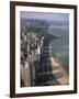 View North Along Shore of Lake Michigan from John Hancock Center, Chicago, Illinois, USA-Jenny Pate-Framed Photographic Print