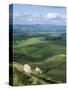 View North from Hay Bluff, with Distant Hay on Wye in Valley, Powys, Wales, United Kingdom-Richard Ashworth-Stretched Canvas