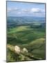 View North from Hay Bluff, with Distant Hay on Wye in Valley, Powys, Wales, United Kingdom-Richard Ashworth-Mounted Photographic Print