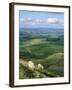 View North from Hay Bluff, with Distant Hay on Wye in Valley, Powys, Wales, United Kingdom-Richard Ashworth-Framed Photographic Print