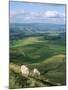 View North from Hay Bluff, with Distant Hay on Wye in Valley, Powys, Wales, United Kingdom-Richard Ashworth-Mounted Photographic Print