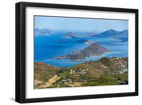 View north from Mountain Top on St. Thomas Island, U.S. Virgin Islands, Leeward Islands-Tony Waltham-Framed Photographic Print