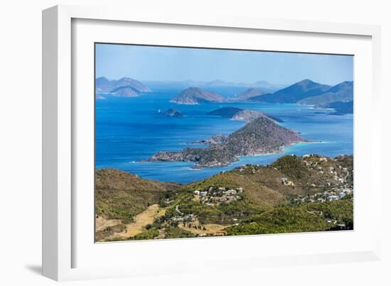 View north from Mountain Top on St. Thomas Island, U.S. Virgin Islands, Leeward Islands-Tony Waltham-Framed Photographic Print