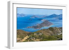 View north from Mountain Top on St. Thomas Island, U.S. Virgin Islands, Leeward Islands-Tony Waltham-Framed Photographic Print