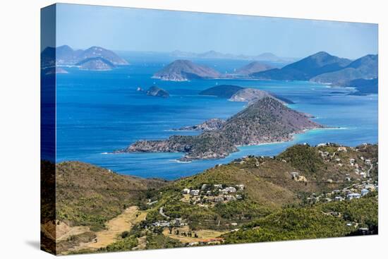 View north from Mountain Top on St. Thomas Island, U.S. Virgin Islands, Leeward Islands-Tony Waltham-Stretched Canvas