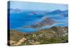 View north from Mountain Top on St. Thomas Island, U.S. Virgin Islands, Leeward Islands-Tony Waltham-Stretched Canvas