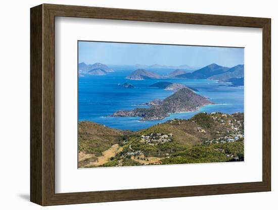 View north from Mountain Top on St. Thomas Island, U.S. Virgin Islands, Leeward Islands-Tony Waltham-Framed Photographic Print