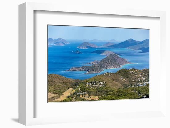 View north from Mountain Top on St. Thomas Island, U.S. Virgin Islands, Leeward Islands-Tony Waltham-Framed Photographic Print