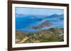 View north from Mountain Top on St. Thomas Island, U.S. Virgin Islands, Leeward Islands-Tony Waltham-Framed Photographic Print