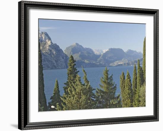 View North over Lake Garda to the Dolomites Beyond, Italy, Europe-James Emmerson-Framed Photographic Print