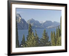 View North over Lake Garda to the Dolomites Beyond, Italy, Europe-James Emmerson-Framed Photographic Print