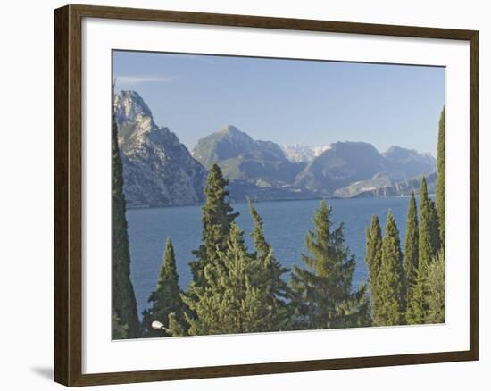 View North over Lake Garda to the Dolomites Beyond, Italy, Europe-James Emmerson-Framed Photographic Print