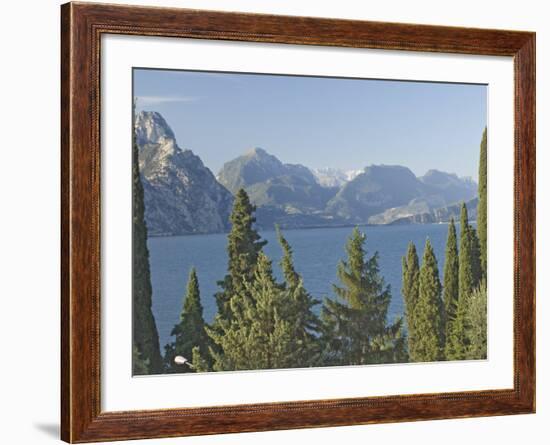 View North over Lake Garda to the Dolomites Beyond, Italy, Europe-James Emmerson-Framed Photographic Print