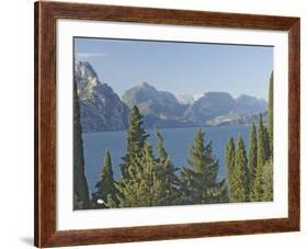 View North over Lake Garda to the Dolomites Beyond, Italy, Europe-James Emmerson-Framed Photographic Print