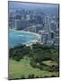 View North West from the Crater Rim of Diamond Head Towards Kapiolani Park and Waikiki-Robert Francis-Mounted Photographic Print