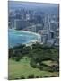 View North West from the Crater Rim of Diamond Head Towards Kapiolani Park and Waikiki-Robert Francis-Mounted Photographic Print