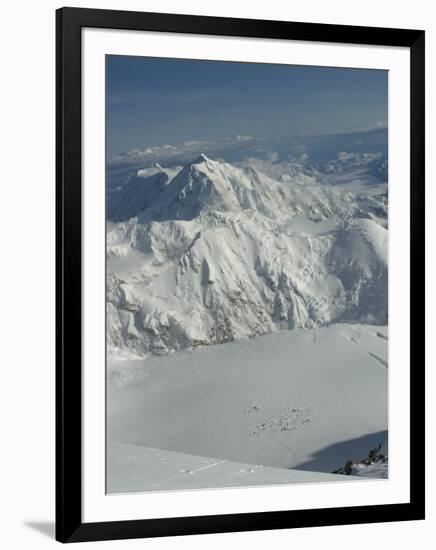 View of 14000 Ft Camp with Mount Hunter in Distance, Denali National Park, Alaska-Aaron McCoy-Framed Photographic Print