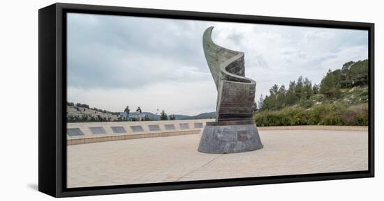 View of 9/11 Living Memorial Plaza, Arazim Valley, Ramot, Jerusalem, Israel-null-Framed Stretched Canvas