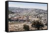 View of a Arab-Israeli neighbourhood, including shops and a mosque, on the outskirts of Jerusalem,-Alexandre Rotenberg-Framed Stretched Canvas