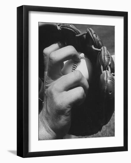 View of a Basball and Mitt-Hank Walker-Framed Premium Photographic Print