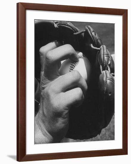 View of a Basball and Mitt-Hank Walker-Framed Photographic Print