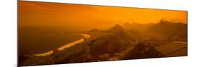 View of a Beach at Dusk, Copacabana Beach, Rio De Janeiro, Brazil-null-Mounted Photographic Print