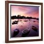 View of a Beautiful Sunset across Cockwood Harbour, Devon, UK with Boats in the Foreground-Ed Pavelin-Framed Photographic Print