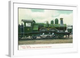 View of a Belgian Express Engine-Lantern Press-Framed Art Print