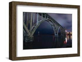 View of a bridge, Newport, Lincoln County, Oregon, USA-Panoramic Images-Framed Photographic Print