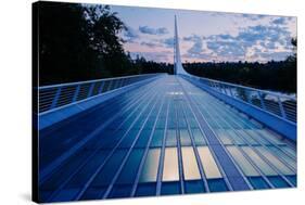 View of a bridge, Sundial Bridge at Turtle Bay, Redding, California, USA-Panoramic Images-Stretched Canvas