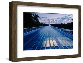 View of a bridge, Sundial Bridge at Turtle Bay, Redding, California, USA-Panoramic Images-Framed Photographic Print