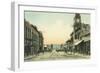 View of a Business Street - San Luis Obispo, CA-Lantern Press-Framed Art Print