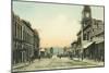 View of a Business Street - San Luis Obispo, CA-Lantern Press-Mounted Art Print