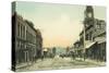 View of a Business Street - San Luis Obispo, CA-Lantern Press-Stretched Canvas