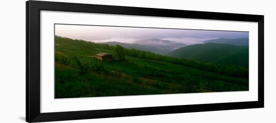 View of a Cabin on a Mountain, Buffalo River, Ozark National Forest, Ozark Mountains, Arkansas, USA-null-Framed Photographic Print