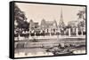 View of a Canal in Bangkok, C.1890-Robert Lenz-Framed Stretched Canvas