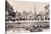 View of a Canal in Bangkok, C.1890-Robert Lenz-Stretched Canvas