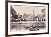 View of a Canal in Bangkok, C.1890-Robert Lenz-Framed Photographic Print