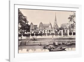 View of a Canal in Bangkok, C.1890-Robert Lenz-Framed Photographic Print