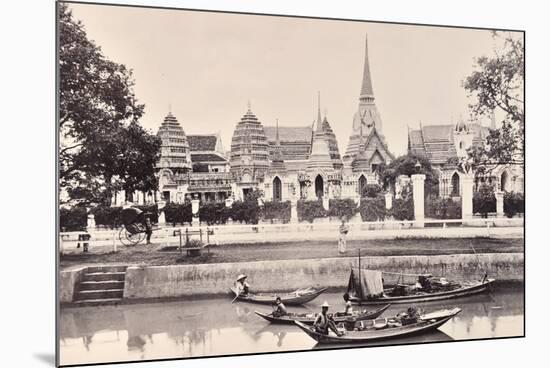 View of a Canal in Bangkok, C.1890-Robert Lenz-Mounted Photographic Print